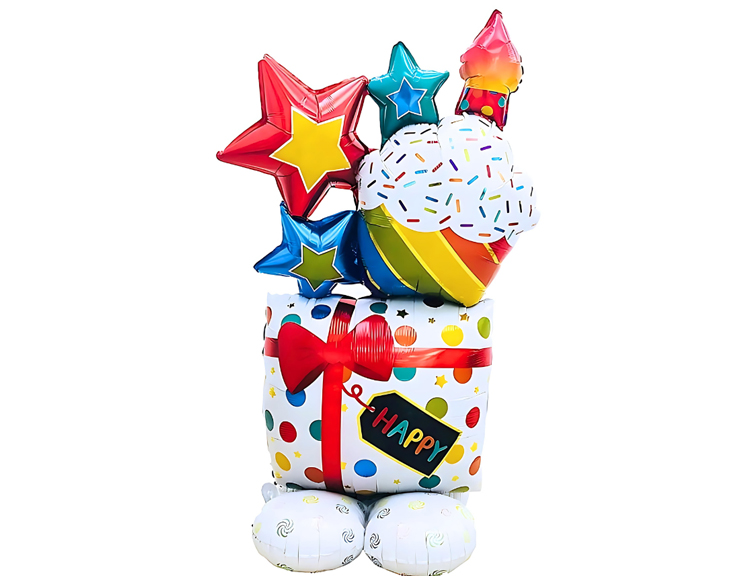 Birthday Present Airloonz Decoration Balloon Set